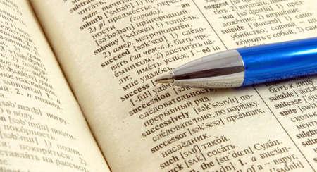 word success in english russian dictionaryの写真素材