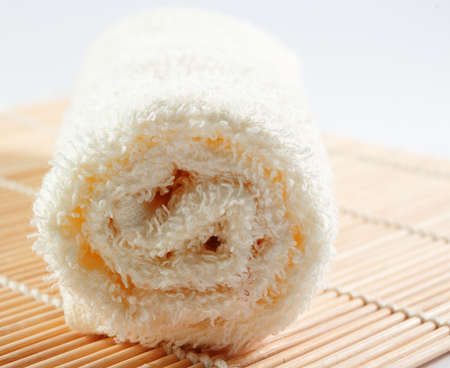 spa towel closeupの写真素材