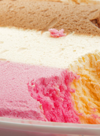 closeup of colorful ice cream 