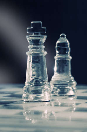 chess piece closeup in sunlightの写真素材