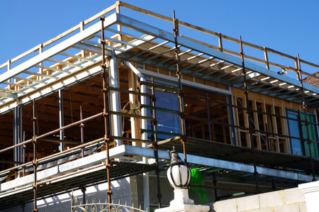 closeup of the construction site
