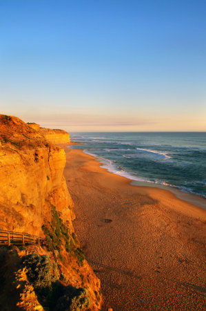 Australian beautiful coast at sunsetの写真素材
