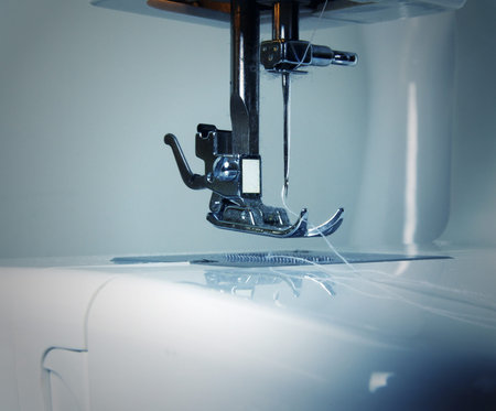 old working sewing machine closeup