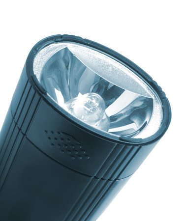 big torch closeup over white