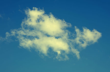 bright sky and clouds in summer vintage look