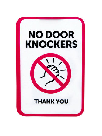 no door knockers door sign 