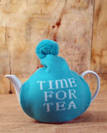Time for tea kettle on the tableの写真素材