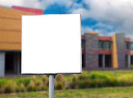 empty billboard over building backgroundの写真素材