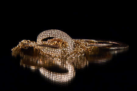 jewelery isolated on the blackの写真素材