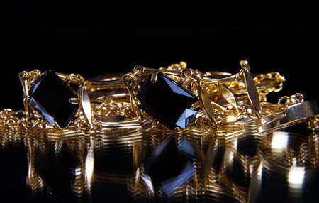 jewelery isolated on the blackの写真素材