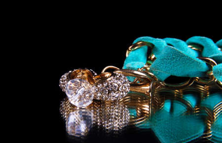 jewelery isolated on the blackの写真素材