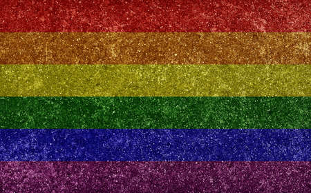 gay flag texture closeupの写真素材