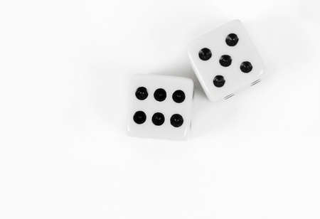 dices closeup on the whiteの写真素材
