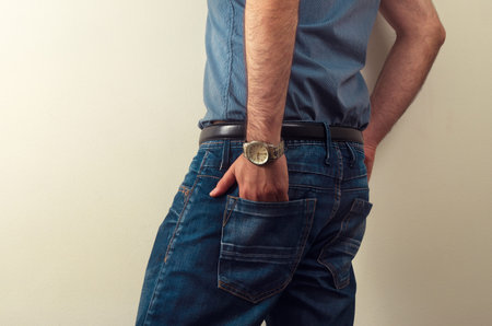 man with casual clothes closeup