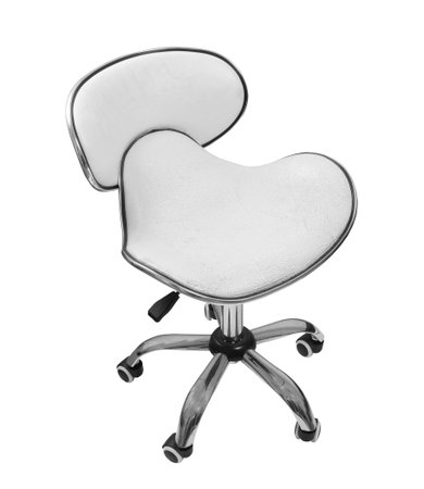 computer chair isolated on whiteの写真素材