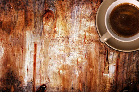 coffee  cup on the table,top viewの写真素材