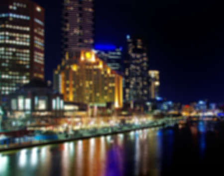 abstract defocused city at nightの写真素材