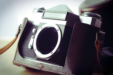 vintage camera details, retro effect,Shallow DOFの写真素材