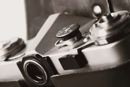 vintage camera details, Shallow DOFの写真素材
