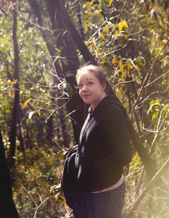 portrait of the girl in forest
