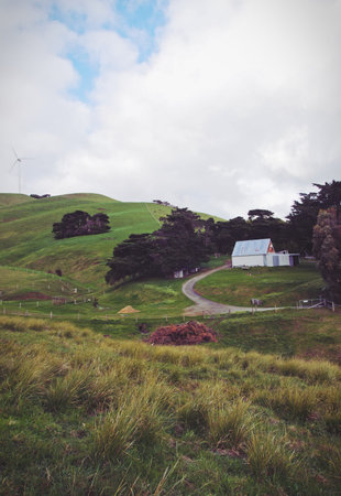 australian countryside, vintage lookの写真素材
