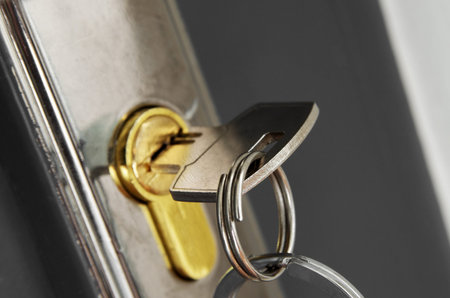 door key macro closeup