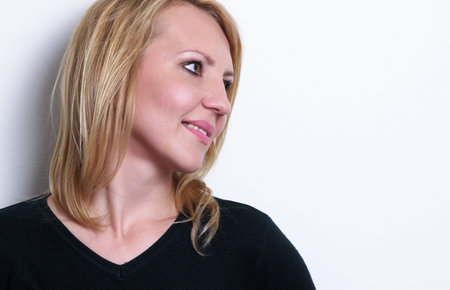 beautiful blonde woman portrait