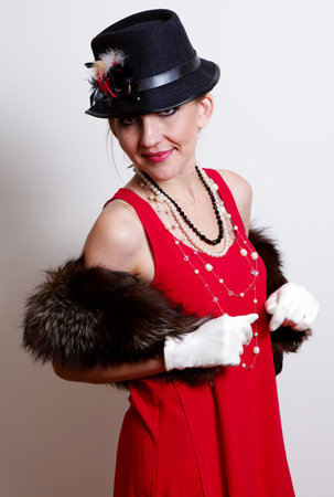retro woman fashion portrait
