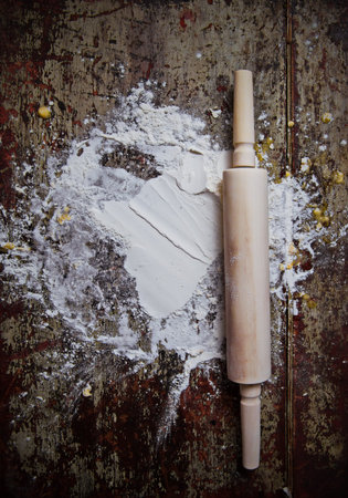 rolling the dough at home