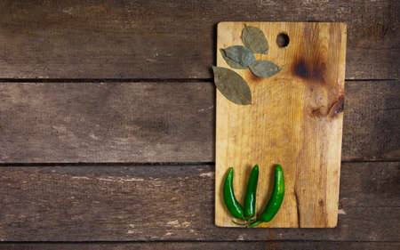 green peppers on table,top viewの写真素材