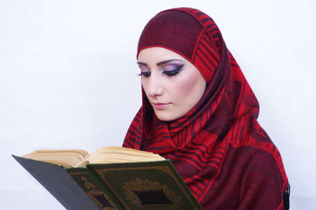 pretty  happy muslim girl portraitの写真素材