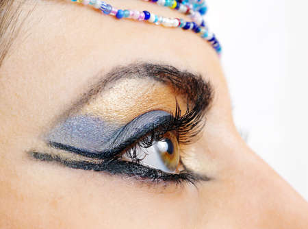 young beautiful woman eye closeupの写真素材