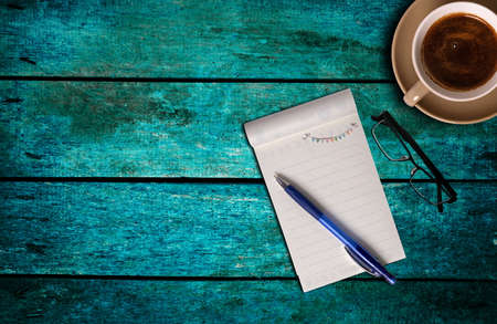 coffee cup on the tableの写真素材