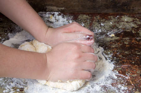 baking closeup at homeの写真素材