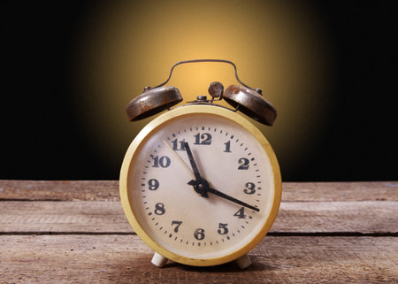 old alarm clock closeupの写真素材