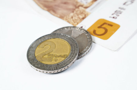 georgian money lari on white