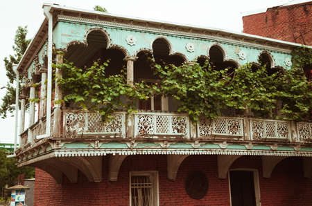 Tbilisi old balconies, Tbilisi,Georgiaの写真素材
