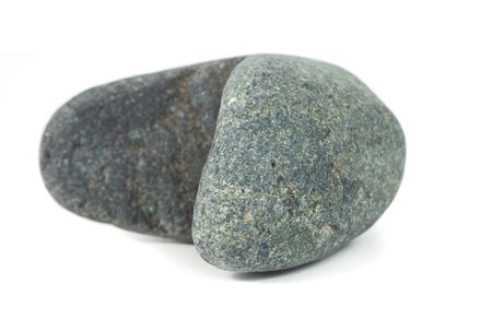 Stone from the sea on white