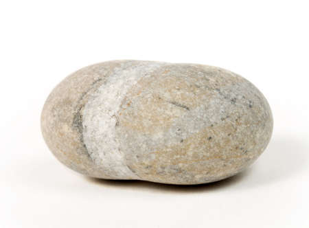 Stone from the sea on whiteの写真素材