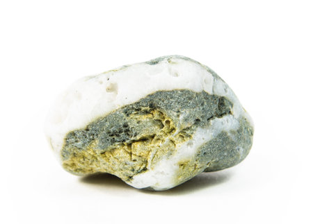 Stone from the sea on whiteの写真素材