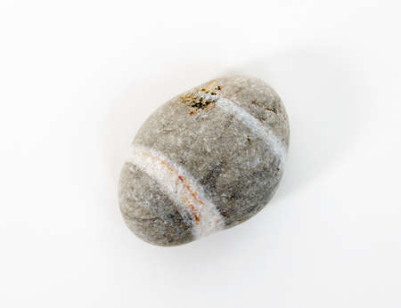 Stone from the sea on whiteの写真素材