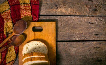 Bread on the boardの写真素材