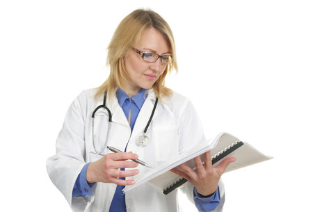 Female blond doctor