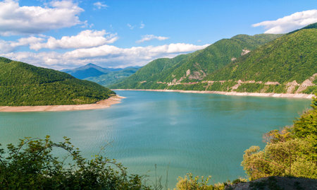Jinvali reservoir. Dusheti region. Georgia. Caucasus
