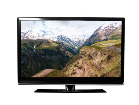 TV with the mountains view