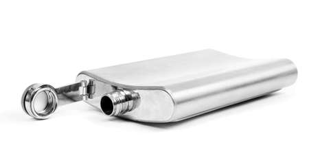 Alcohol flask on the whiteの写真素材