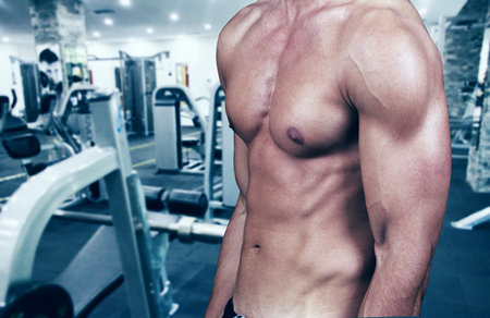 Strong man in the gym