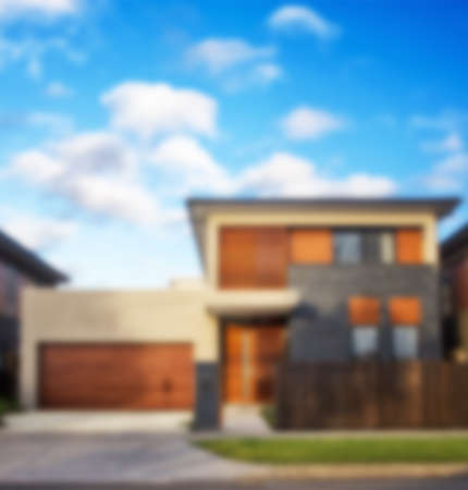 Blurred unfocused picture of houseの写真素材