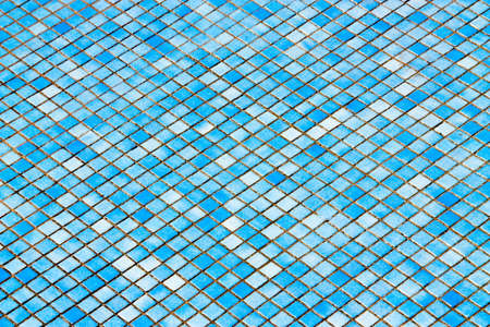 Abstract blue tiles backgroundの写真素材