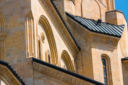 Details of Sameba cathedral in Tbilisi, Georgiaの写真素材